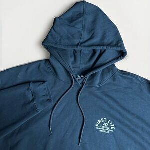 First Lite Hunting Standard Issue Hoodie Mens XXL Black Farther Longer Hailey ID
